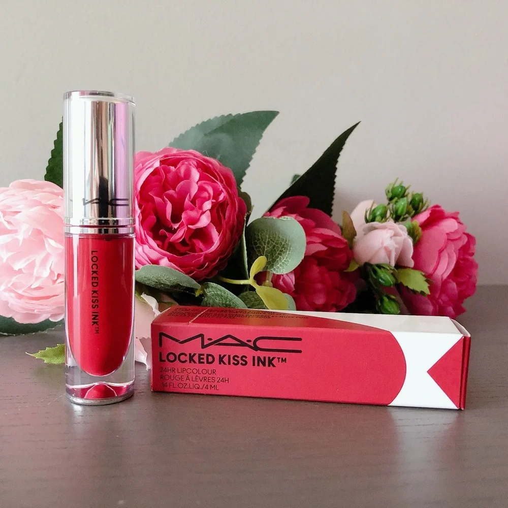 MAC Locked kiss ink, 24 hour lip colour 77 gossip NEW in box - Picture 7 of 12